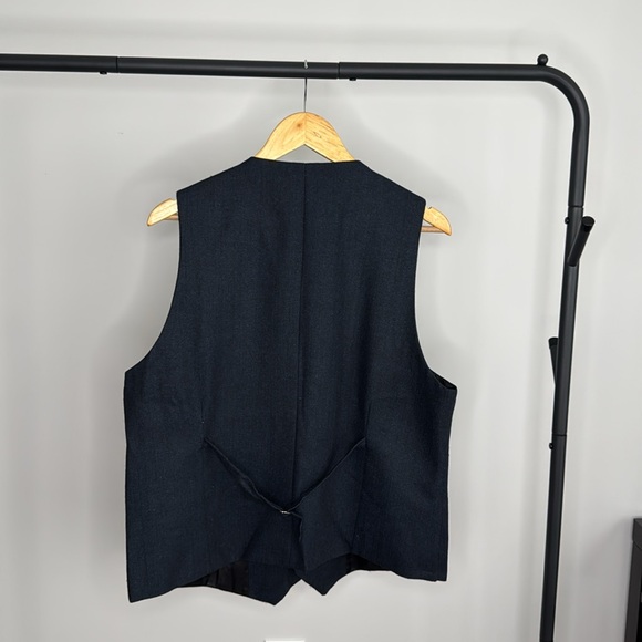 Men's Tweed Herringbone Wedding Suit Prom Tuxedo  3 Piece Peak Lapel Size 44R - Picture 10 of 12